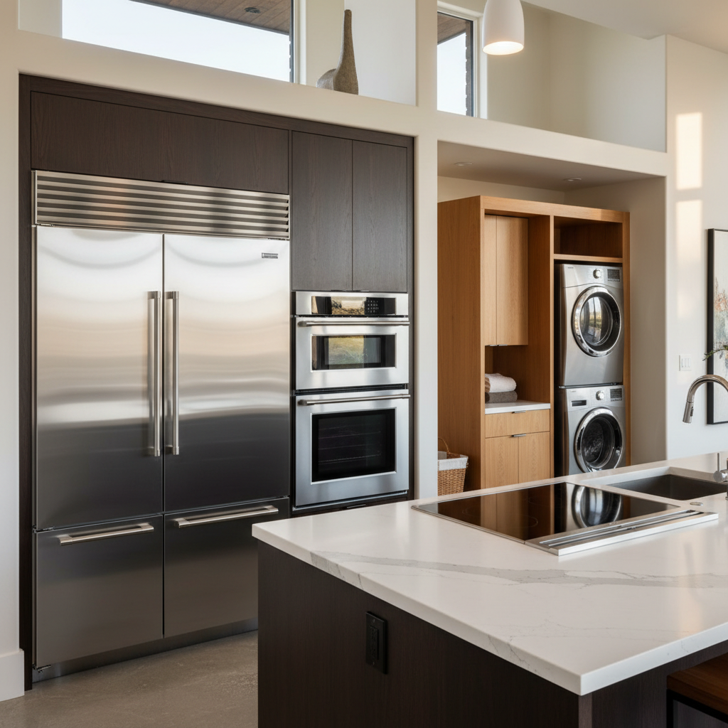 Premium appliance suite in a luxury home